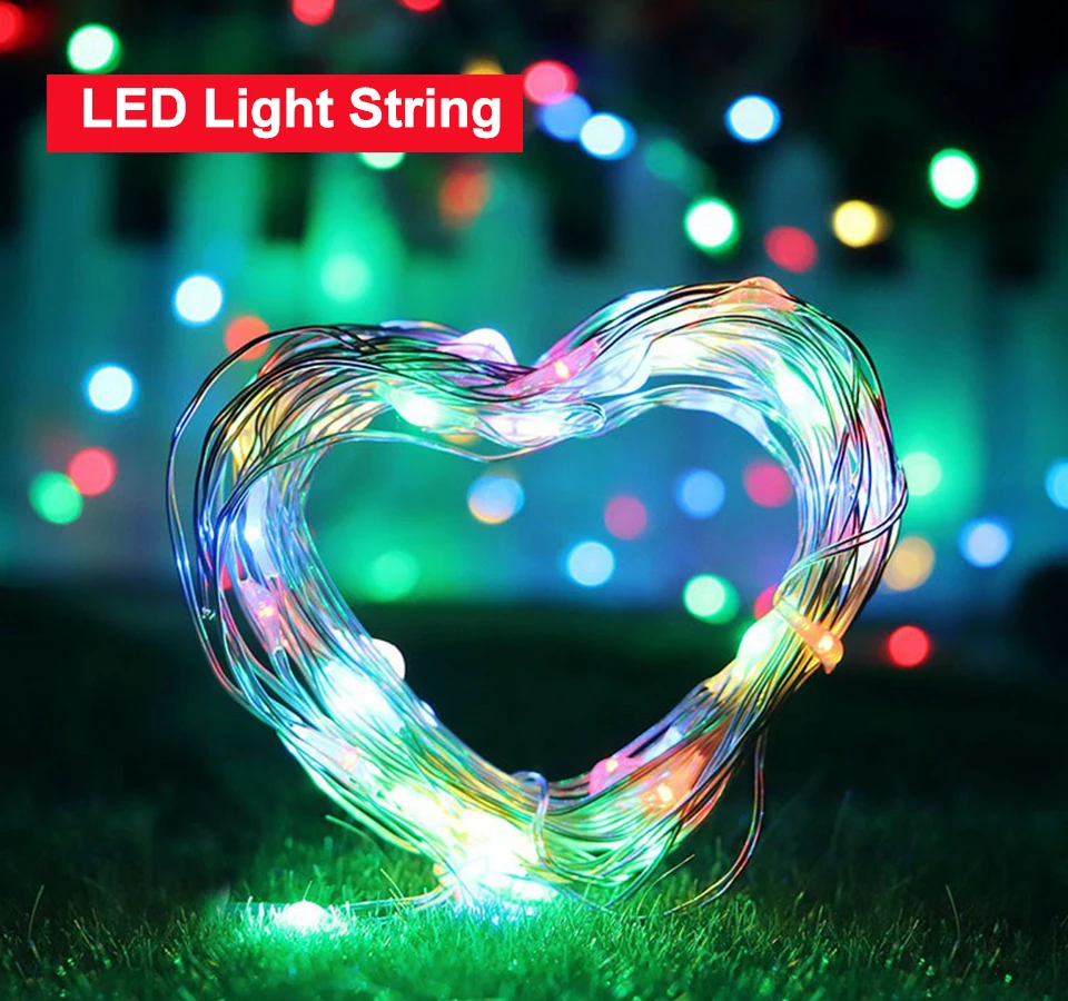 FOXGBF indoor Outdoor christmas led string lights 10M 100LEDs Luces Decoracion fairy light holiday lights lighting tree garland (1)
