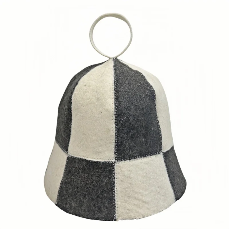 Natural wool felt sauna hat cap russian banya hat for men and women 5