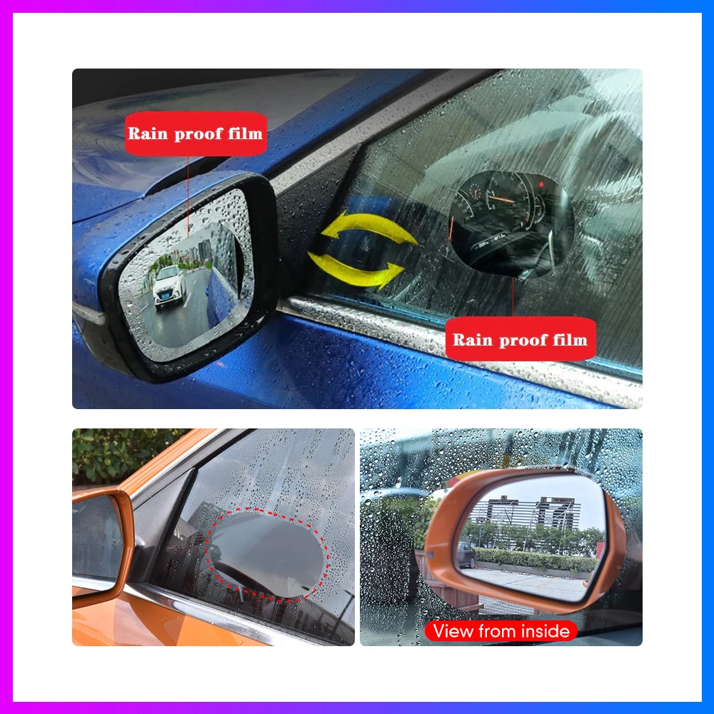 Film autocollant transparent imperméable à la pluie pour voiture, Film  antibuée pour rétroviseur latéral, accessoires de conduite sûrs - AliExpress