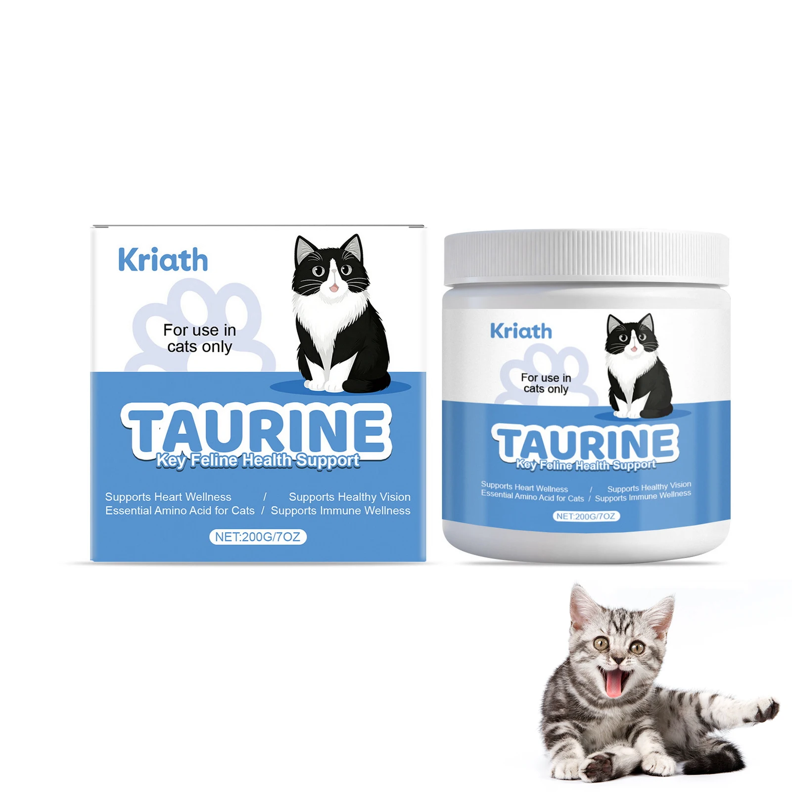Taurine Powder for Cats – Support Heart & Vision Health