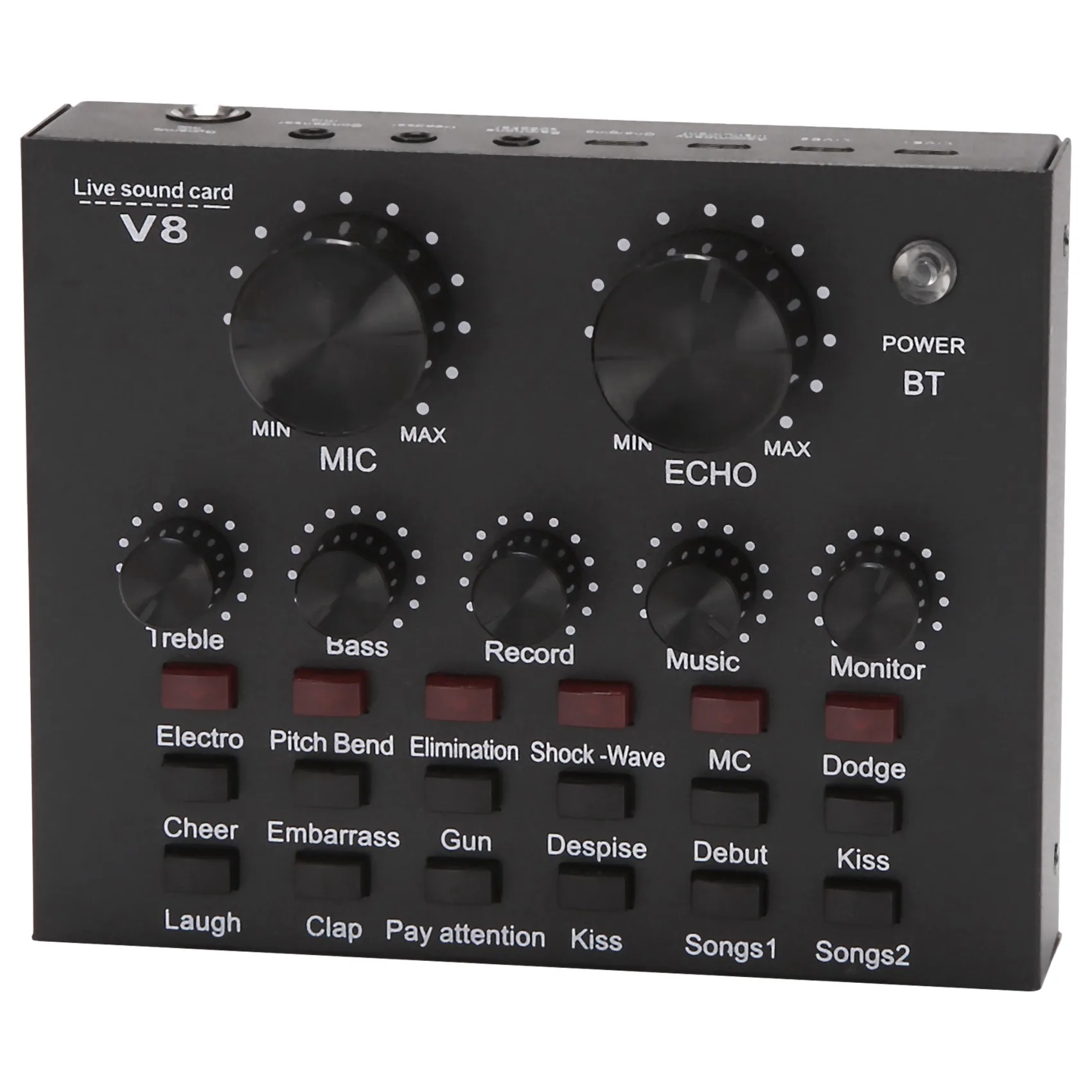 

V8 звуковая карта, аудиокомплект, интерфейс, внешний Usb-микрофон в реальном времени, звуковая карта, функция Bluetooth для компьютера, планшетов