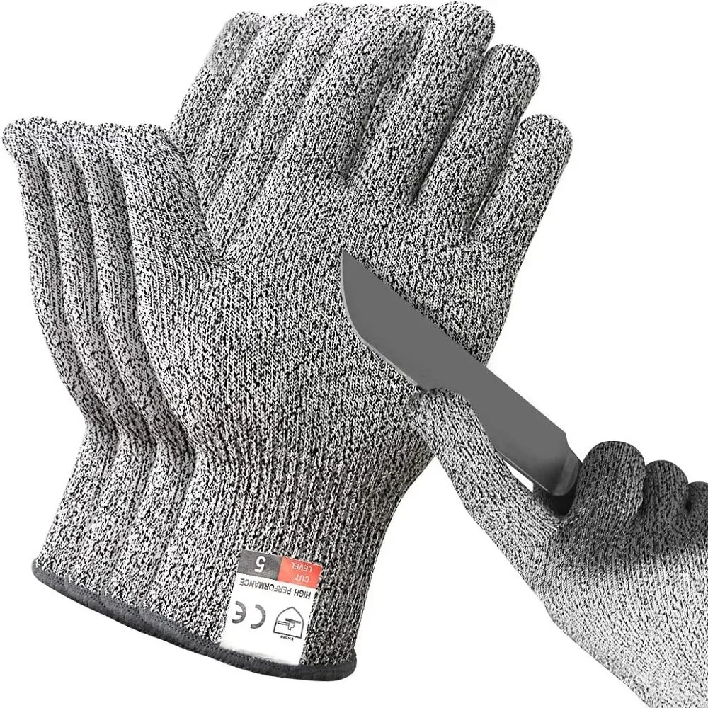 Grade 5 Cut Resistant Gloves Kitchen HPPE Scratch Resistant Glass Cutting Safety Protection for Gardeners anti cut gloves,protective gloves,safety gloves
