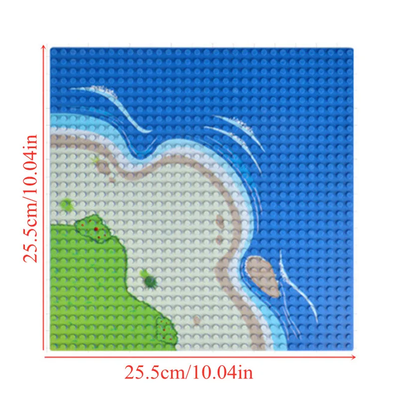 32*32dots Baseplate Beach Island Base Plate Building Blocks Compatible Brands Bricks Plate Christmas Gift Toys for Children 1 pc