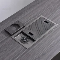 Home Island Bar Mini Small Sink Hidden Stainless Steel Kitchen Sinks Handmade Single-slot with Cup Washer and Vegetable Basin WY 2