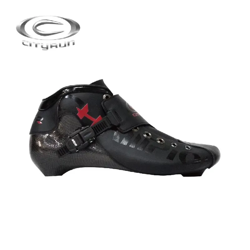 

Original CITYRUN CHAMPION Royal Road 6 Layers Carbon Fiber Inline Speed Skates UPPER Boot Wide Toe Tip Track Street Shoes Fibre