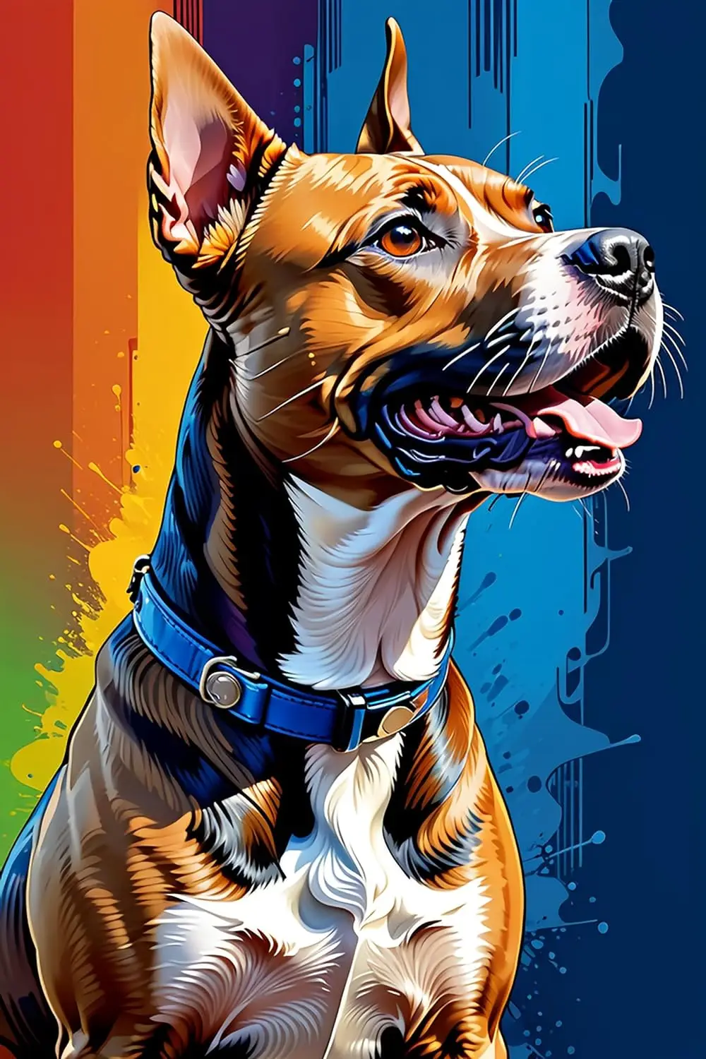 Zhyaunz 5D DIY Diamant Malerei Set – Amerikanischer Staffordshire Terrier Hundemotiv, 40x50 Cm, Perfekt Zum Entspannen & Dekorieren