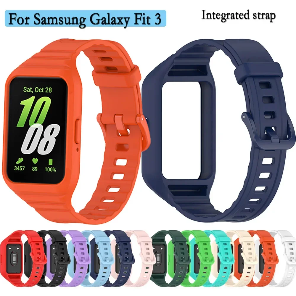 Durable Silicone Sport Wristband - Adjustable Strap for Galaxy Fit 3 Fitness Accessory