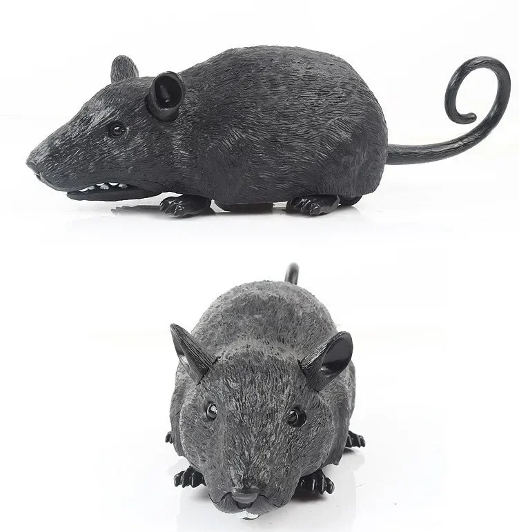 [Funny] Electronic pet Remote Control RC simulation light flash Mouse toy model Tricky prank Scary robotic insect animal Toy 2