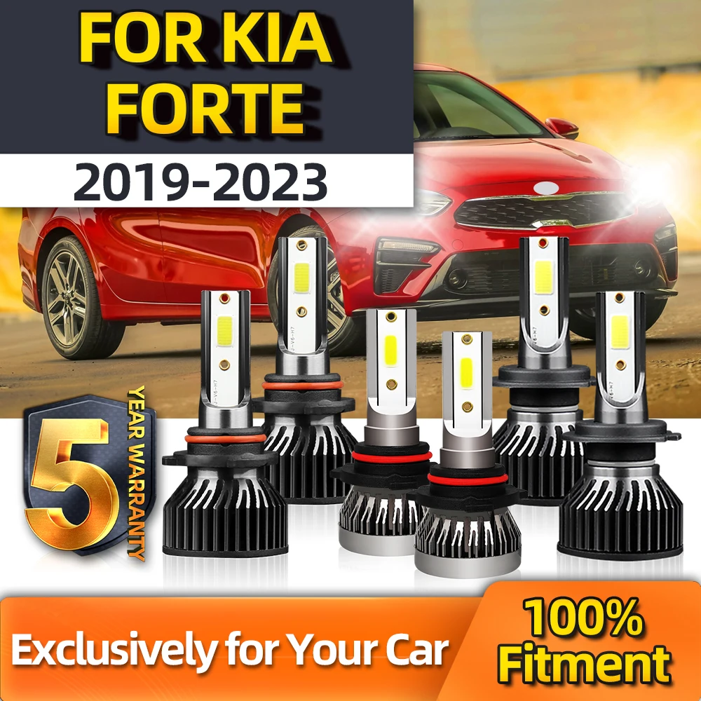 

Crossfox LED Combo With CSP Fog Light 9006 Plug-N-Play Bulbs 6000K Hi/Lo H7 9005 Turbo Light Year 2019-2023 For Kia Forte