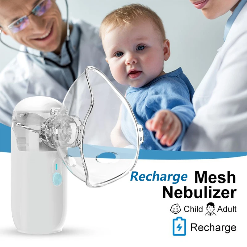 Rechargeable Portable Mini Nebulizer Silent Handheld Inhaler Ultrasonic Inhalator Mesh Atomizer Baby Adult Cough Asthma mesh nebulizer,medical nebulizer,asthma inhaler spacer