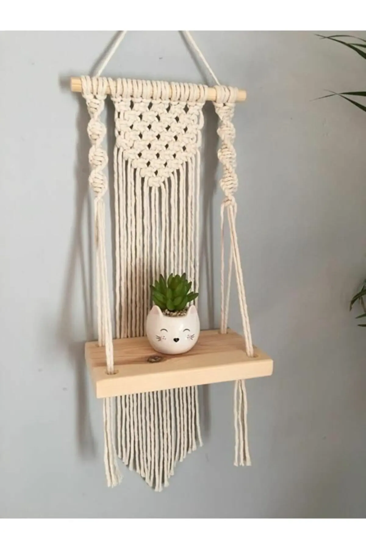 Donna Riutilizzare Preneur Artigianale Decorativo Macrame Wall Art Flower Rack String Hanging Basket Vaso Di Fiori Consegna Veloce