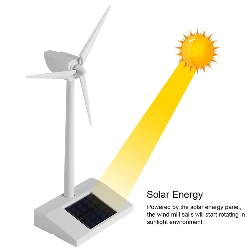 Solar Powered Windmill Model Building Kit Kids DIY Windmill Educational Electronic Farm Decorate Electronic Toy solar wind generator