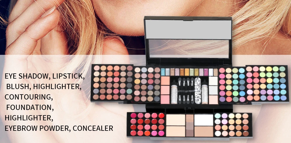 MISS ROSE Make-up Kit ALL IN ONE Full Facial Makeup Set Eye Shadow Lip Gloss Eyeliner Makeup Brushe Cosmetics Bag Product eye makeup set makeup set makeup kit
