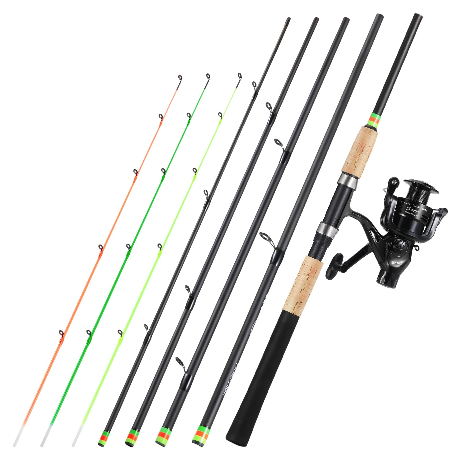 Sougayilang Carp Fishing Rod and Reel Combo 3M Spinning Feeder Fishing Rod  with 3 Tips and Carp Fishing Reel Fishing Line Set