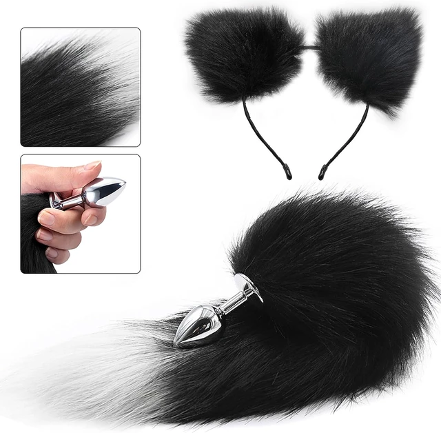 Sex Fox Tail Anal Plug Fox Tail Ear-Anal Stopper Tail Sex Toy for SM Adult  Games or Cosplay Butt Plug - AliExpress