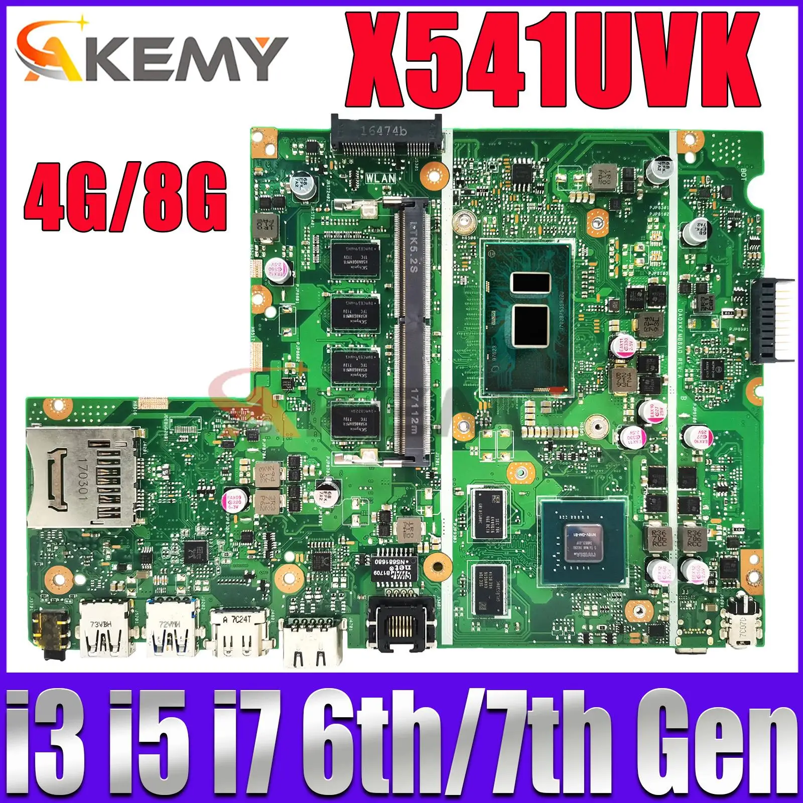 X541UV Mainboard For ASUS X541U X541UJ A541U X541UVK K541U Laptop
