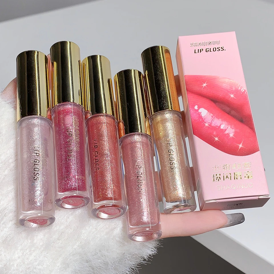 Sparkling Moisturizing Lip Gloss with Mirror Shine