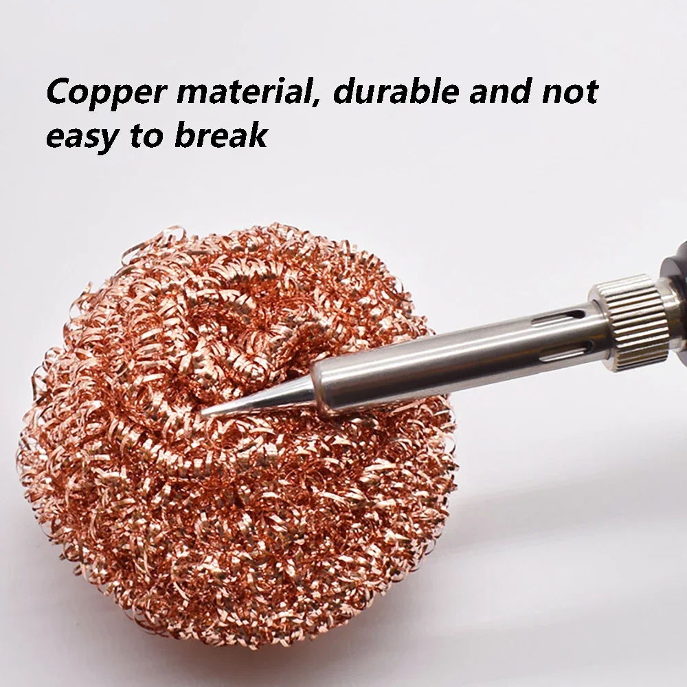 Soldering Iron Cleaner Cleaning Nozzle Tip Desoldering Soldering Solder Iron Tip Copper Wire Cleaner Ball Metal Dross Box