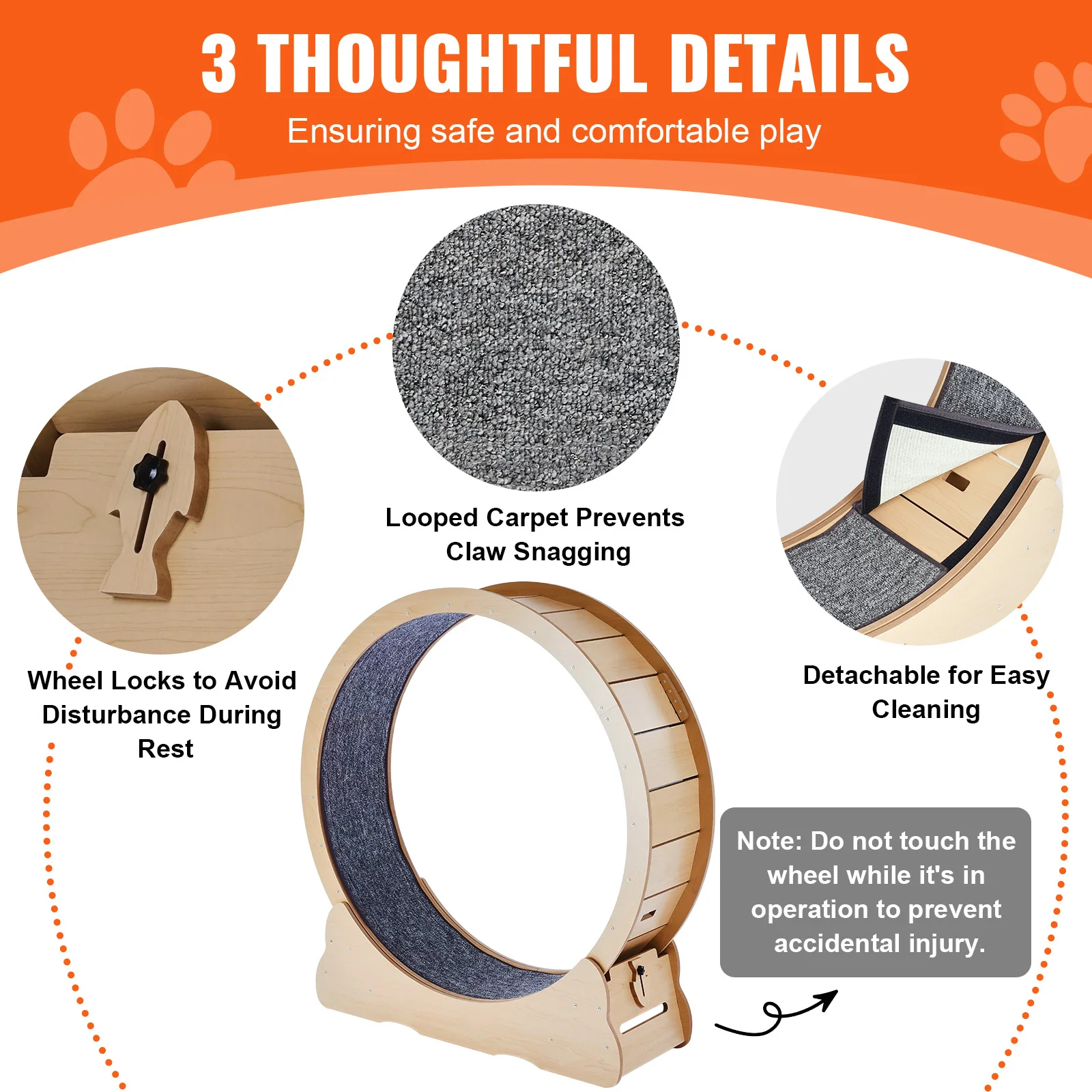 Wooden Cat Exercise Wheel 2