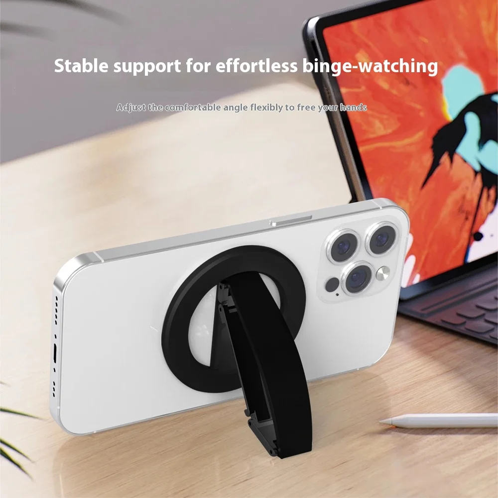 Magnetic Universal Phone Stand and Grip Holder with Hand Strap