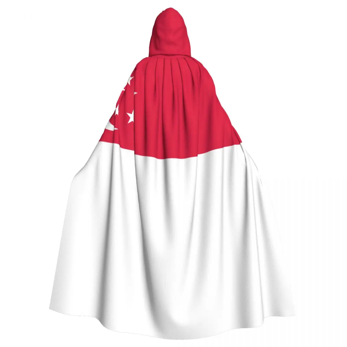 

Singapore Flag Unisex Witch Party Reversible Hooded Adult Vampires Cape Cloak