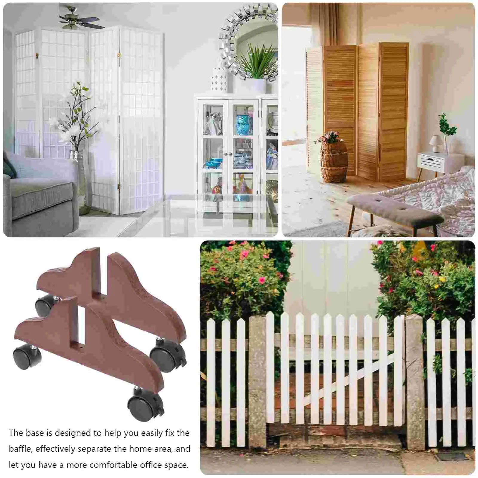Screen Divider Stands Mobile Base Room Partition Support Brackets Screen Panel Feet