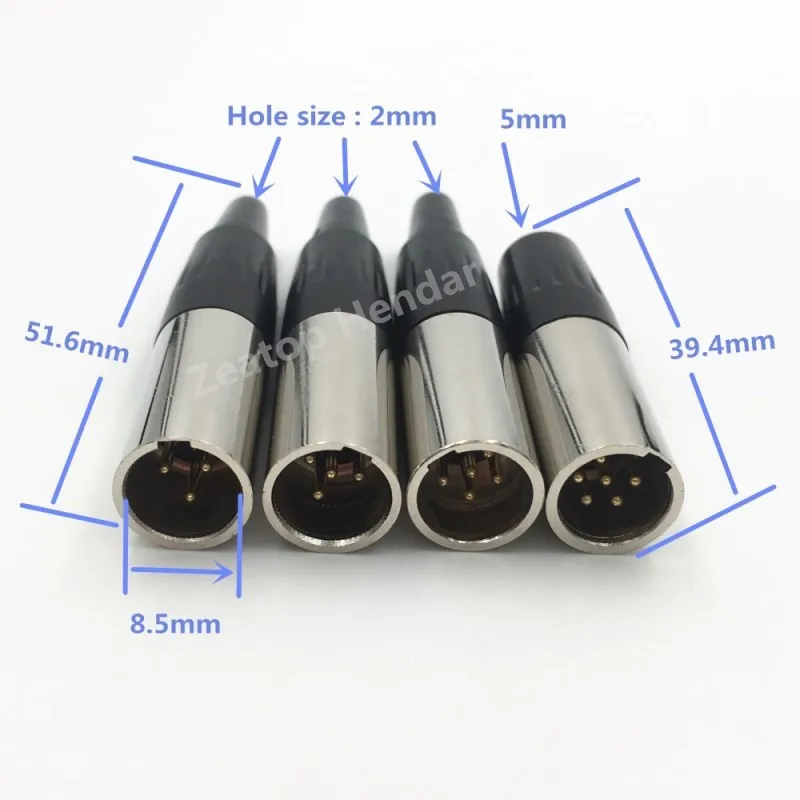 20Pcs 미니 XLR 3P 4P 5P 6P 남성 + 여성 플러그 소형 XLR 오디오 납땜 스트레이트 어댑터 마이크 커넥터 케이블 용 마이크