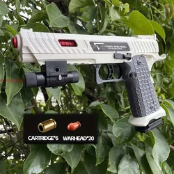 Deluxe Toy Pistol with Shell Ejection and Continuous Soft Bullet Action - Perfect Birthday Gift (2011Gray infrared)