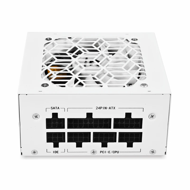 METALFISH 풀 모듈형 SFX-500W 600W PSU 80Plus 미니 ITX 섀시용 청동색 흰색 전원 공급 장치 소형 컴퓨터 케이스 100/220V