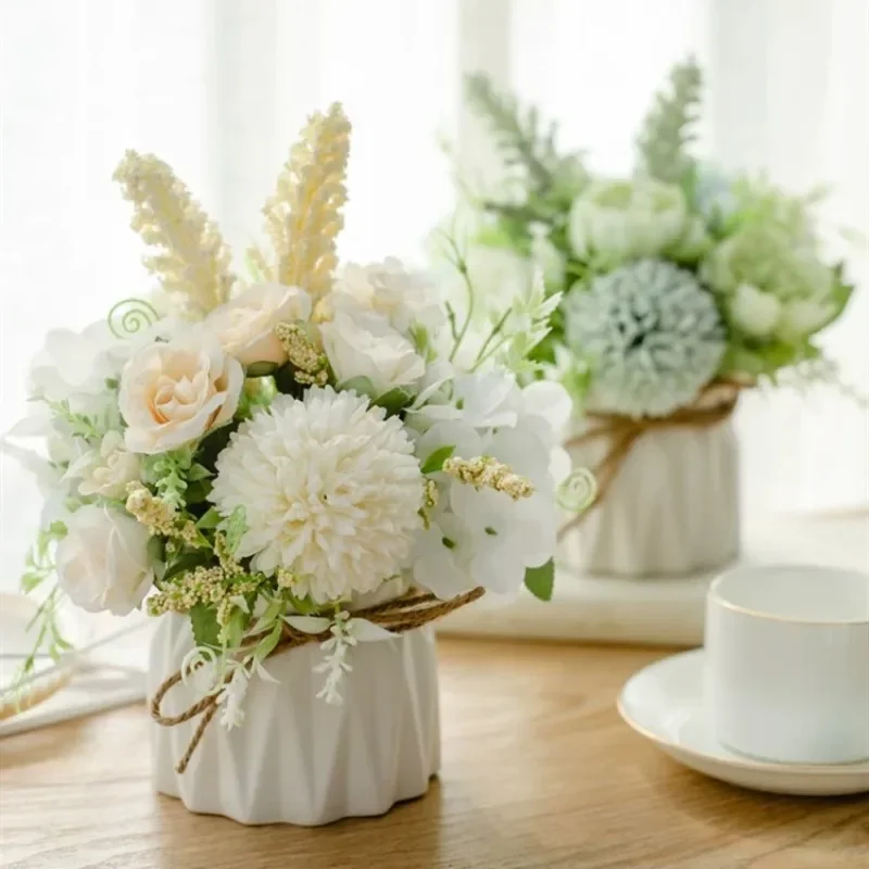 

Искусственные розы, бонсай, искусственные цветы для дома, столовой, стола, отеля, сада, Декор, пластиковый цветок