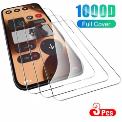 3PCS Protective Glass Case with Tempered Film and Screen Protector Cover for Nothing Phone 2 (3pcs)