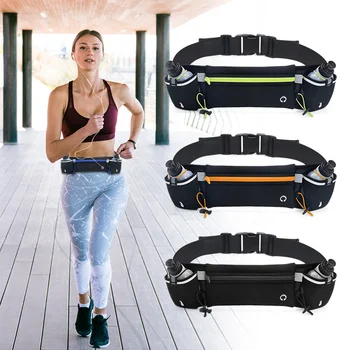 1Pcs Running Belt With Water Bottles, Fanny Pack Fits 7 Inches Phones, Waist Pack For Hiking Climbing Man/Woman Marathon Trail