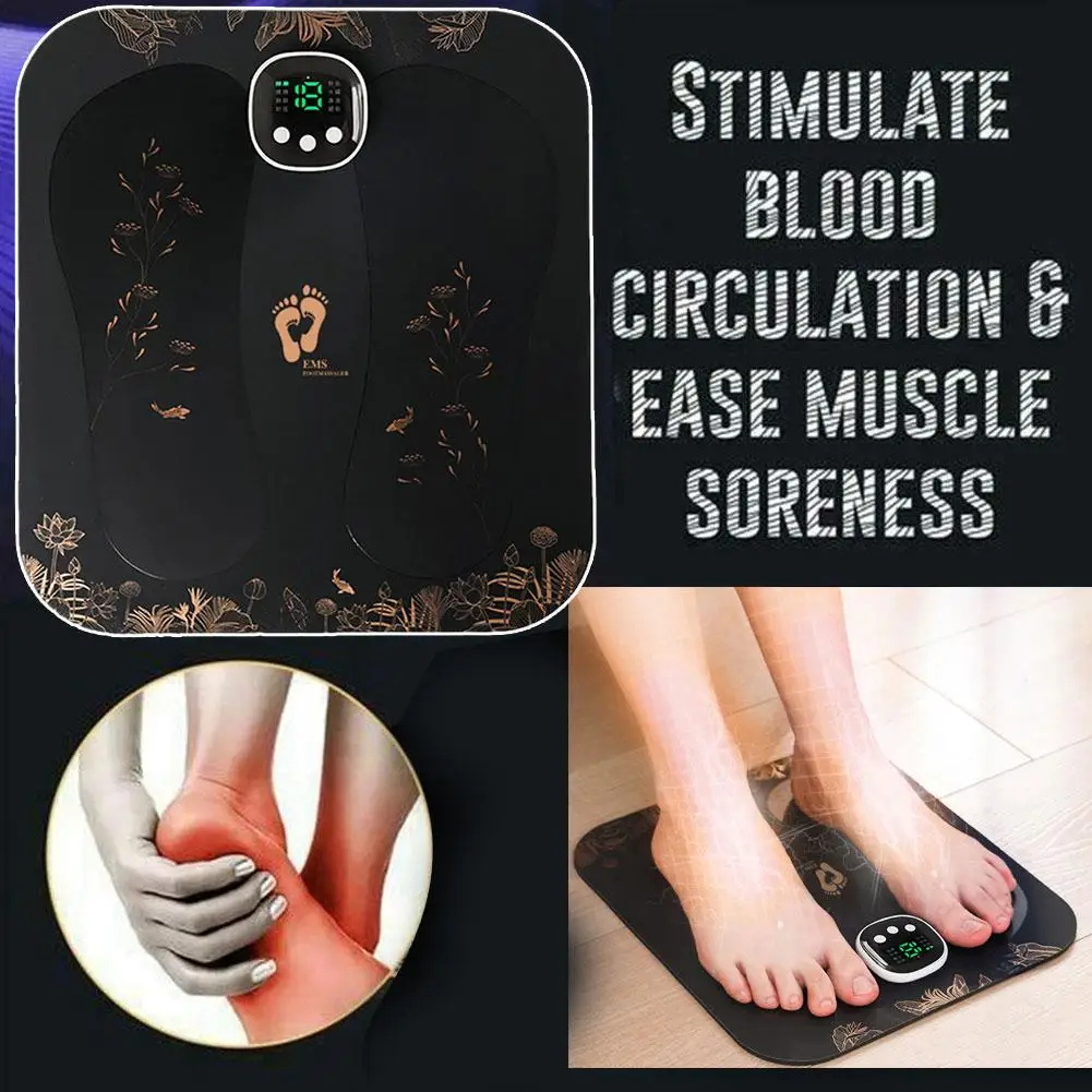 

Ems Foot Massager Folding Portable Electric Foot Massager Pad For Muscle Stimulatior Promoting Blood Circulation Pain Relie L7o9