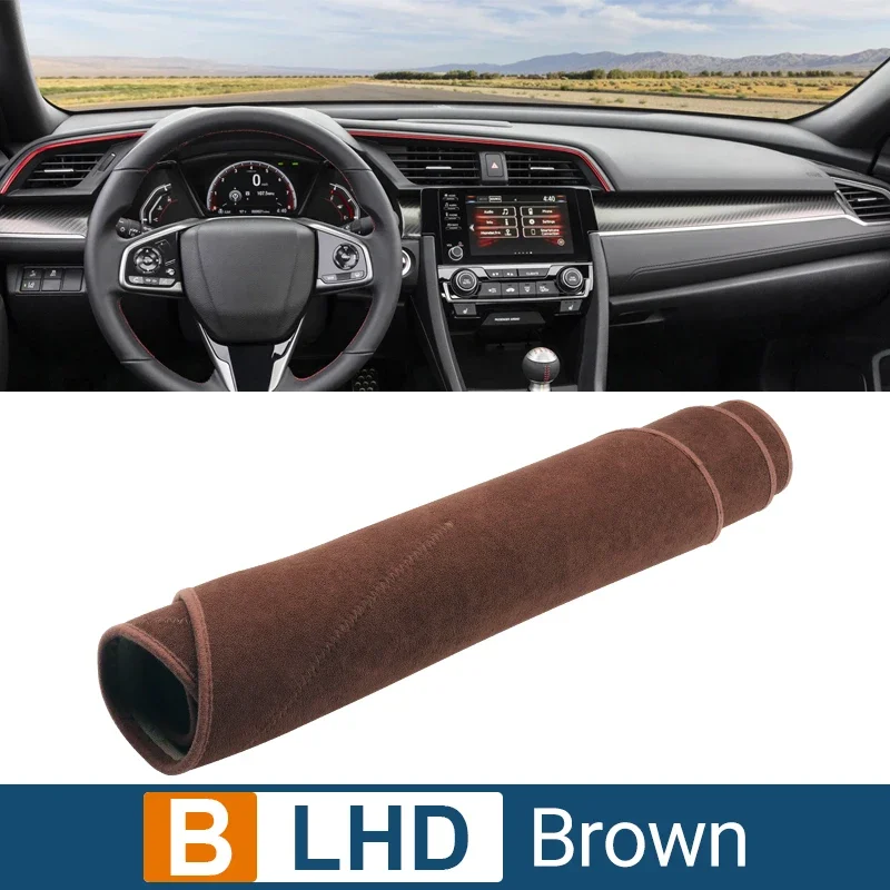 thumbnail image 1 of Cubierta de salpicadero de coche para Honda Civic X, alfombrilla antideslizante de escritorio, accesorios de almohadilla, 10 °, 2016, 2017, 2018, 2019, 2020, 1 of 5