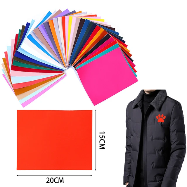 10 Color Down Jacket Patch Pastes Free of Cutting Self-adhesive Clothes  Cartoon Repair Subsidies Free
