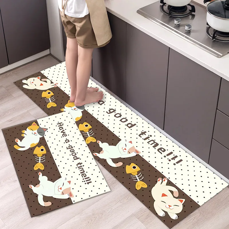 thumbnail image 1 of Alfombra de cocina antideslizante con estampado, alfombra para el suelo, alfombra lavable para la entrada del hogar, alfombra para la puerta de la sala de estar, alfombra para el dormitorio, 1 of 5