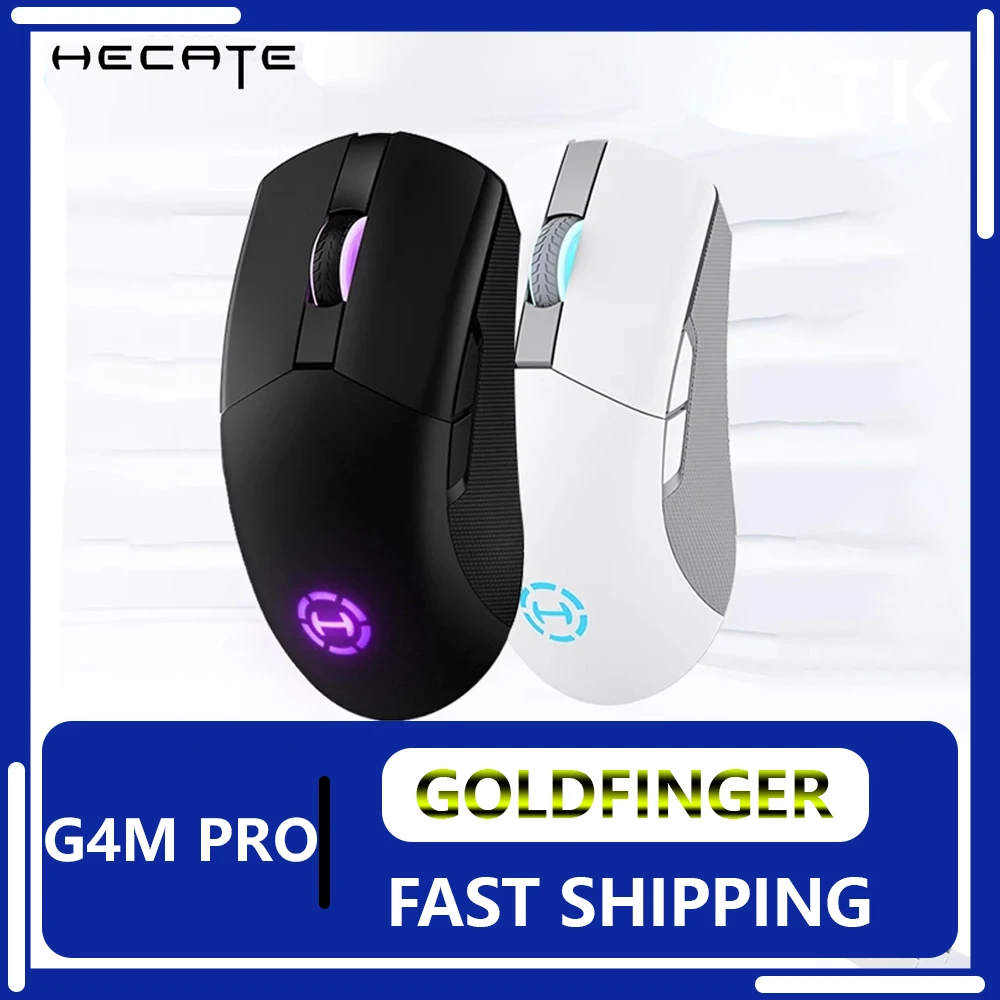 

HECATE G4M PRO Wireless Mouse Tri Mode PAW3395 Sensor Low Latency RGB Gaming Mouse Flash Speed Pc Gamer Accessories Office Gifts