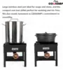 1-Burner Outdoor Propane Gas Cooker 260000 BTU with 0-30 PSI Adjustable Regulator and Steel Braided Hose 2