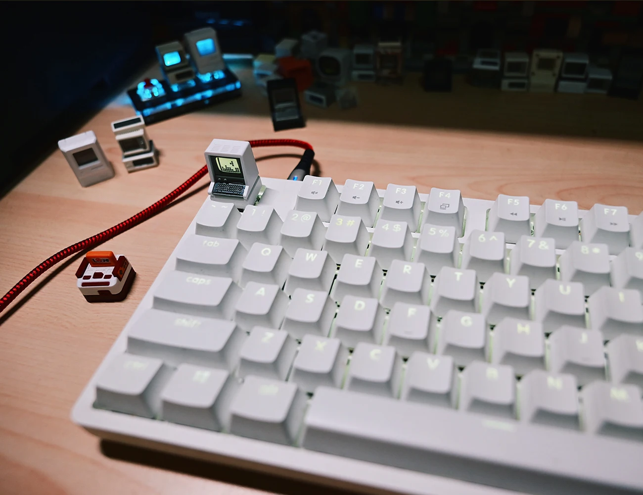 Keycap retro clássico para teclado mecânico, tom