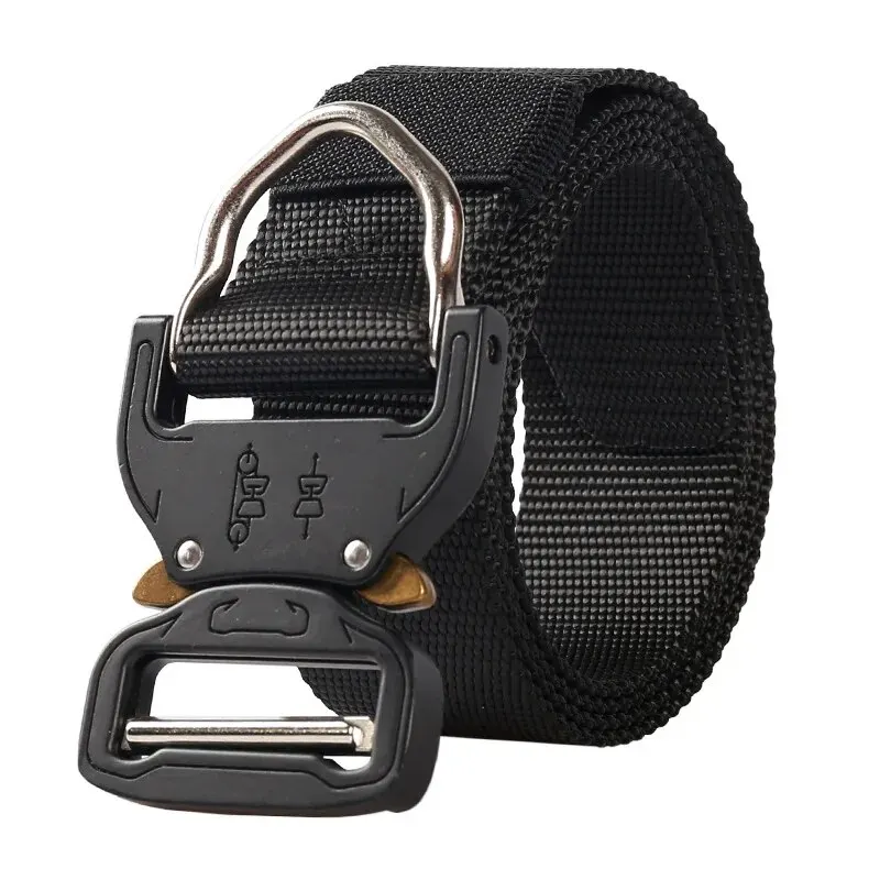 1pc Men's Belt Outdoor Tactical Belt Multi-Function Buckle Nylon Belt High Quality Alloy Buckle Belt Sports Canvas Neutral Belts
