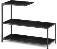 Melos coffee table, metal frame three-layer narrow edge table, sofa bedside table, with decorative ladder frame 2