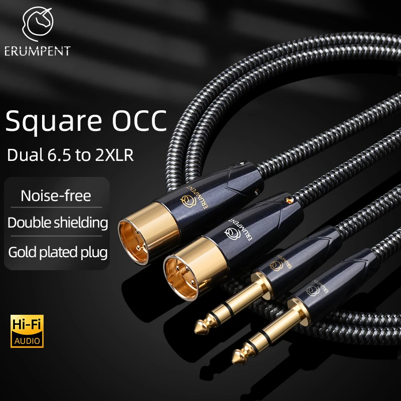 

One Pair HiFi 6.35 mm to XLR Male / Female Audio Stereo 6.35 Cable - 6.5 mm 1/4 Inch to XLR Balanced Speaker Microphone Cable