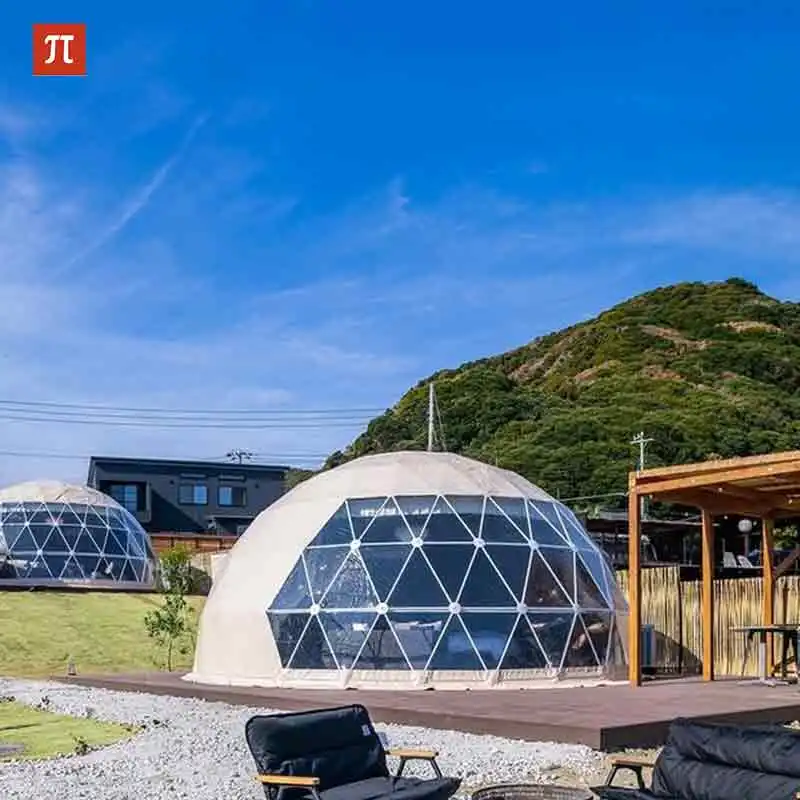 Geodesic Dome Tent Luxury Camping Hemispherical PVC Dome House Hotel