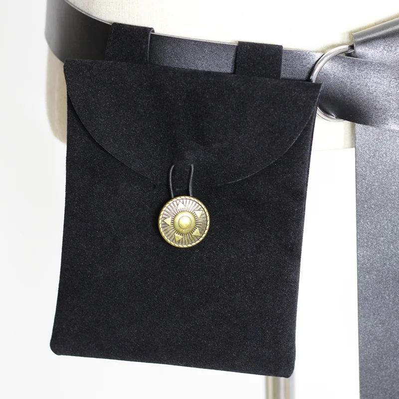Medieval Rune Belt Bag human Pouch Celtic Larp Knights Warrior Cosplay Accessories Middle Ages Arthur Fantasy Suede Coin Wallet
