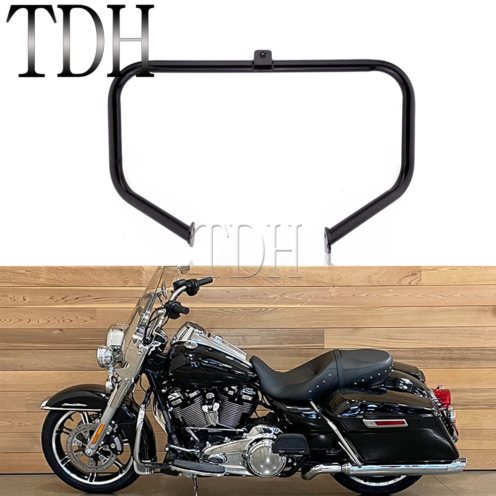 Motorcycle Black Chopped Engine Guard Highway Crash Bar For Harley