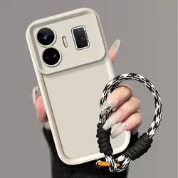 Silicone Soft Cover with Anti - Loss Hanging Rope for Realme GT Neo 5 240W (Fdgs tyjt white)