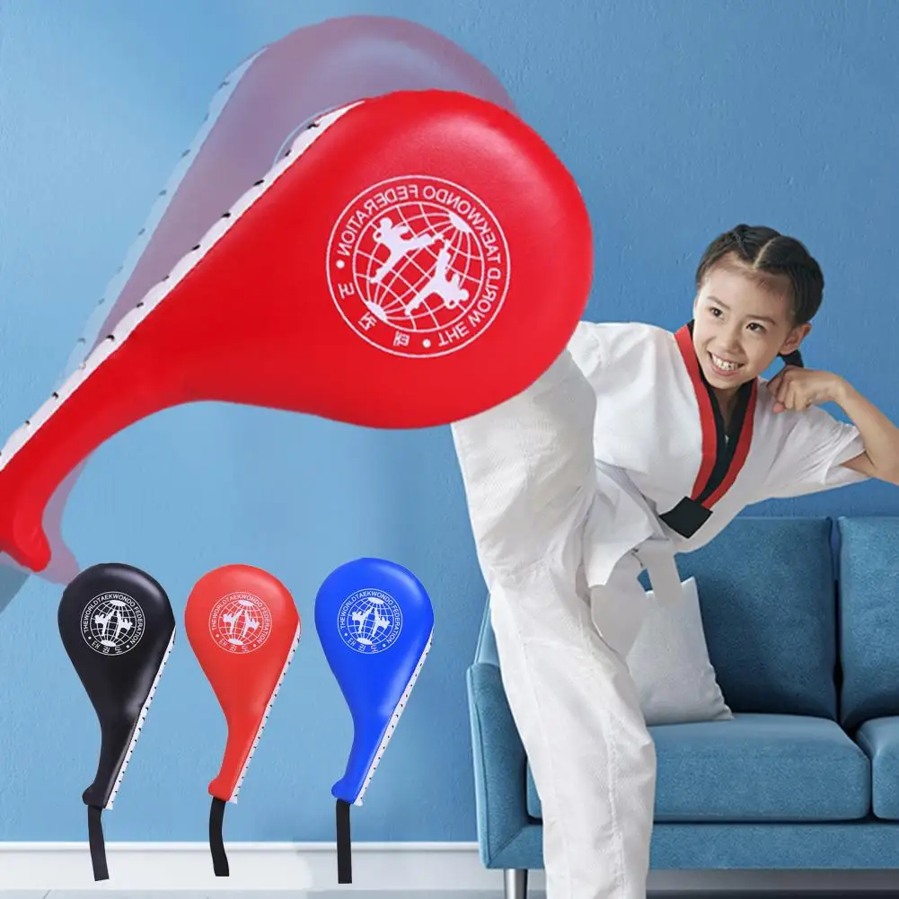 

Boxing Target Ergonomic Kick Resistant Shock-Absorbing Faux Leather Taekwondo Foot Target Loud Target Boxing Supplies