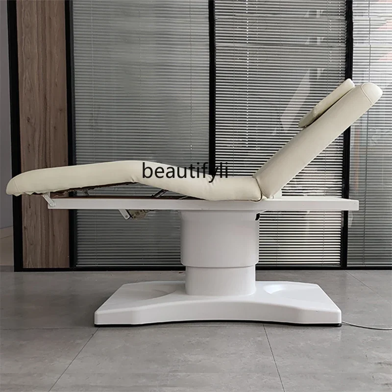 Electric Lifting Massage Facial Bed Beauty Salon Massage Couch Knee Bending Thickened Bed Surface with Hole Physiotherapy Bed hydrotherapy bed electric head up knee bending whole body physiotherapy massage electric beauty bed lifting heating