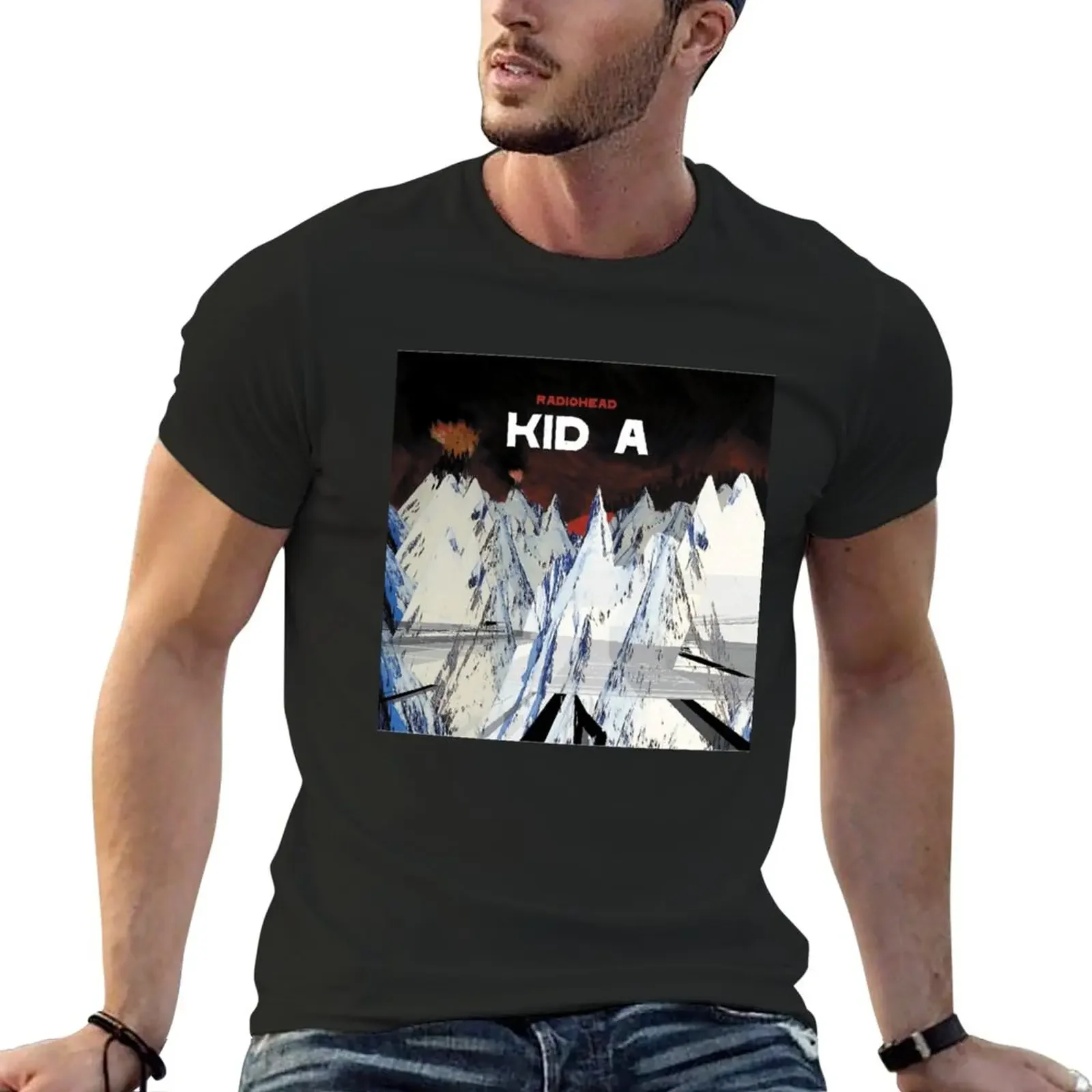 

KID A Album Cover T-Shirt shirts graphic tees tops oversized t shirt men
