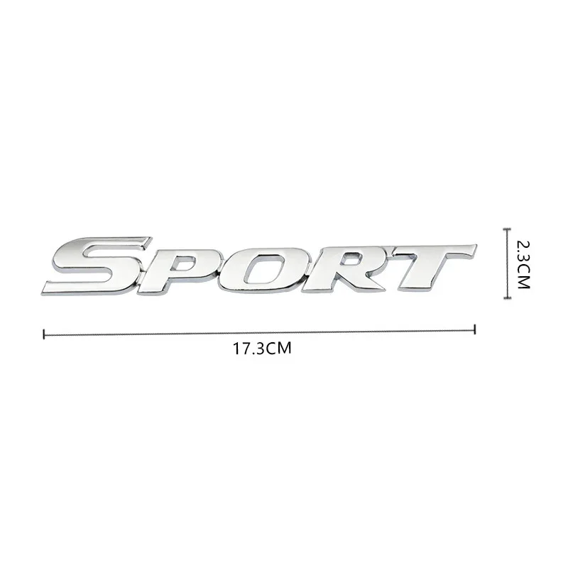 1PC 자동차 액세서리 스티커 스타일링 금속 3D 크롬 블랙 자동차 트렁크 레이싱 스포츠 단어 편지 로고 엠블럼 배지 데칼 스티커